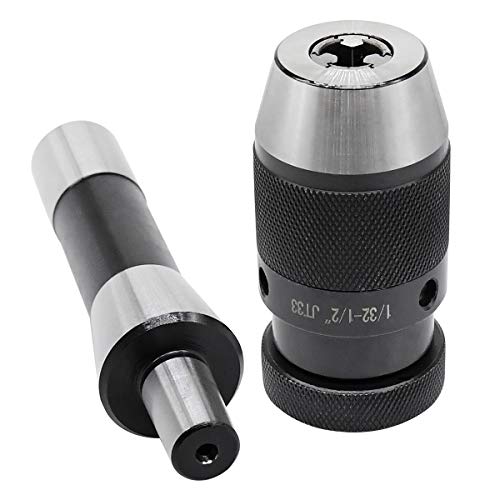Earl Diamond Super Heavy Duty 1/32"-1/2" Drill Chuck with R8 Shank Adapter Precision Integrated Keyless Drill Chuck (JT33) - Image 4