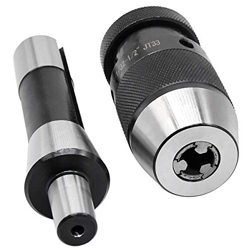 Earl Diamond Super Heavy Duty 1/32"-1/2" Drill Chuck with R8 Shank Adapter Precision Integrated Keyless Drill Chuck (JT33) - Image 3