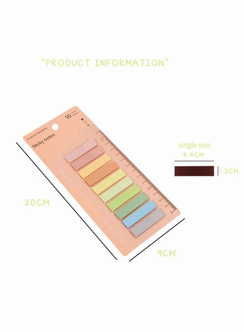 10-Color Index Flag Set Sticky Notes For Annotation Books Page Markers Index School Supplies Label Paper, Memory Paper - Image 5