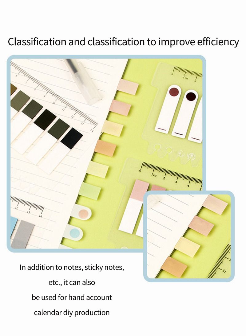 10-Color Index Flag Set Sticky Notes For Annotation Books Page Markers Index School Supplies Label Paper, Memory Paper - Image 3