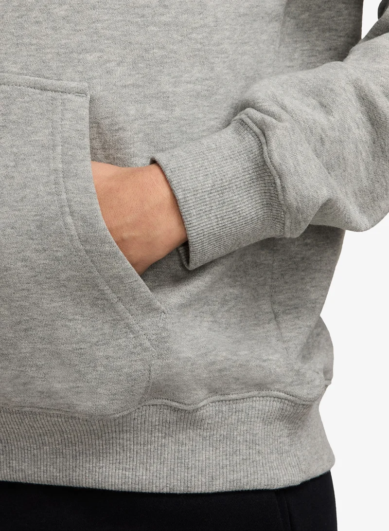 Nike DK GREY HEATHER/(SAIL) Studio Fleece Lightweight Pullover Hoodie for Women | Best Price UAE
