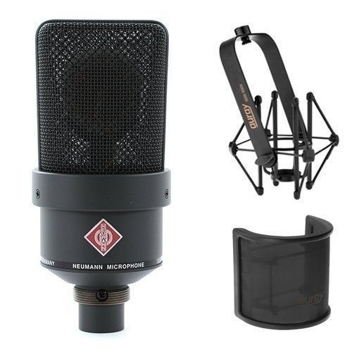 Neumann TLM 103 Large Diaphragm Condenser Microphone (Black) With Suspension Shockmount & Pop Filter - Image 1