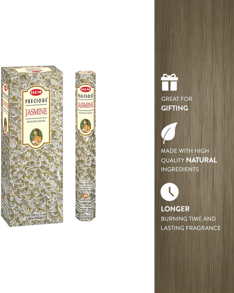 HEM Precious Jasmine Incense Sticks - Box of Six 20 Gram Tubes - Image 4