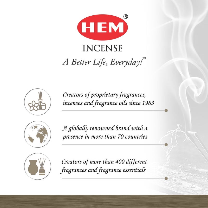 HEM Precious Jasmine Incense Sticks - Box of Six 20 Gram Tubes - Image 5