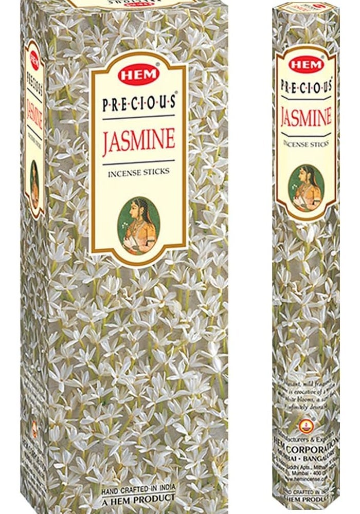 HEM Precious Jasmine Incense Sticks - Box of Six 20 Gram Tubes - Image 1