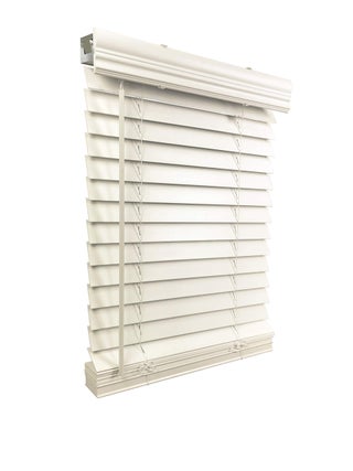 US Window and Floor 2 Cordless Faux Wood Blinds Fit Windows 59  59 14 Blind Size 58 58 x 36 Inside MountWhite - pzsku/Z36B45CB847F0604E8A08Z/45/1749490776/f477c34d-af27-4a27-bbb8-663854ed389e