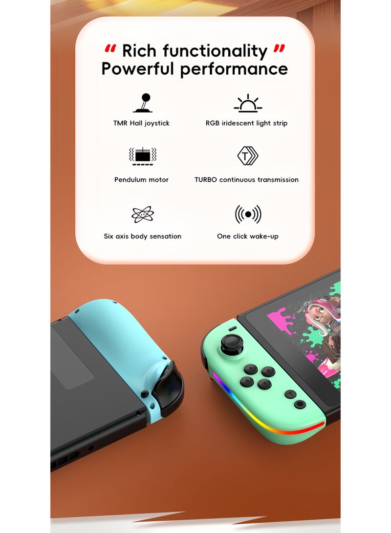 Wireless Joy-Con Controller for Nintendo Switch – Hall Joystick, RGB, Turbo (JOY-05) - Image 3