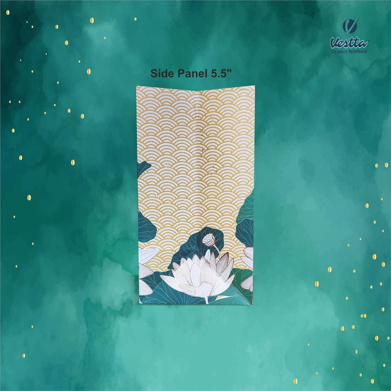 VESTTA -ELEGANCE REDEFINED VESTTA -ELEGANCE REDEFINED Gift bags, Large, 13 (L) x 5.5 (B) x 10 (H) Inches, Vintage Lotus Print, Matt Finish, Gold Stamping for All Celebrations, with Gift Tags-Premium Collection, 5 COUNT  - Image 3
