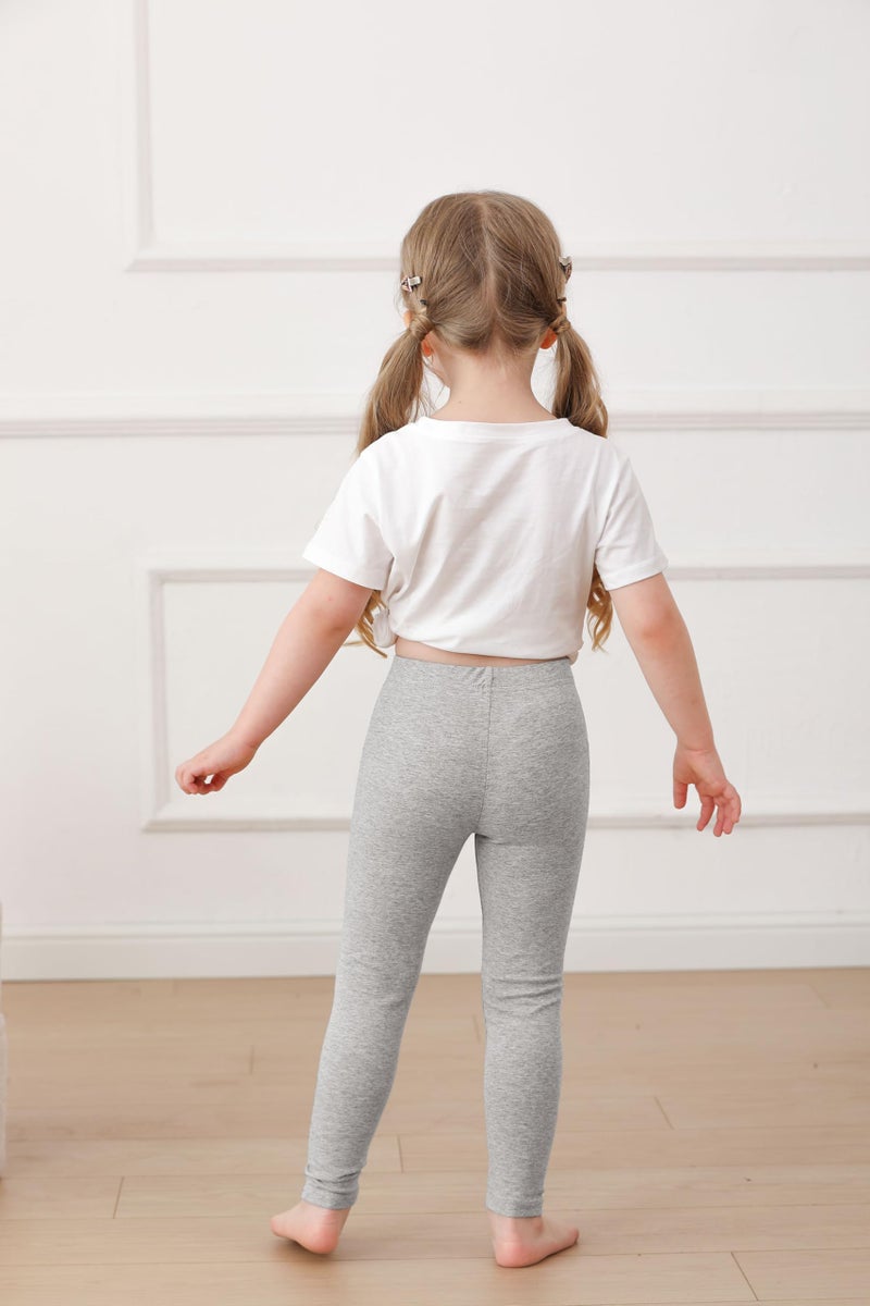 Resinta Toddler and Baby Girls Leggings Pants Full Length Cotton Basic Leggings Multipack Stretchy Soft Tights Pants - Image 3
