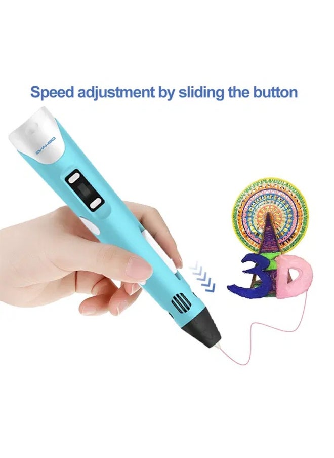 MOCOM 3D Printing Pen with LCD Display – Safe for Kids & Adults | 30M PLA Filament, Stencil Book, Project Guide & Charger | Adjustable Speed & Temp | Anti-Clog, Auto Sleep | Creative 3D Drawing Tool  - Image 2
