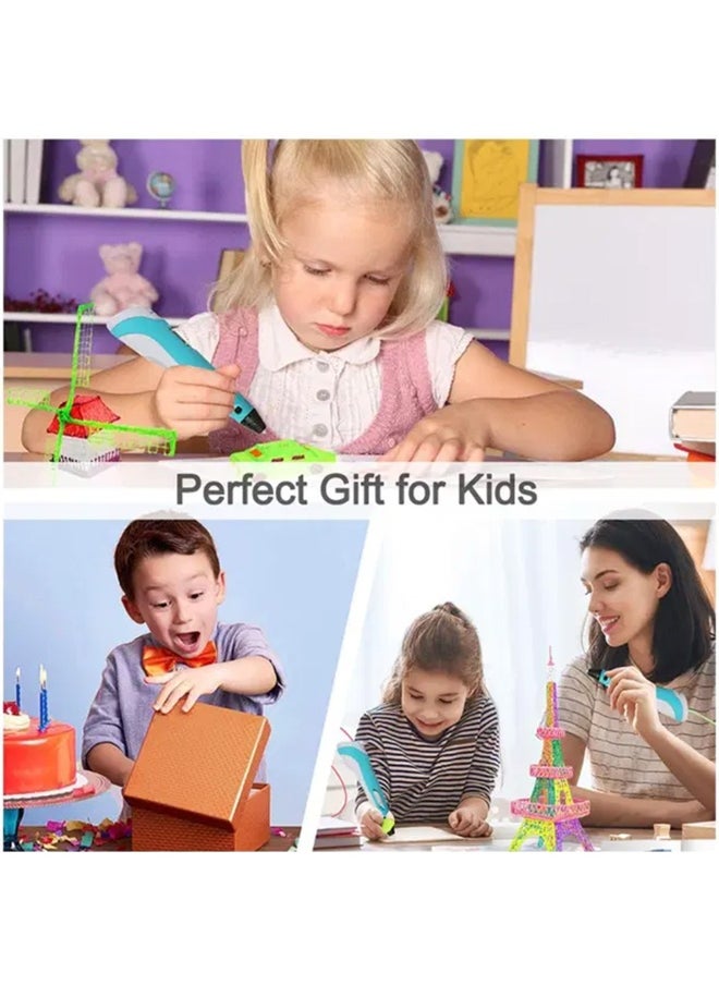 MOCOM 3D Printing Pen with LCD Display – Safe for Kids & Adults | 30M PLA Filament, Stencil Book, Project Guide & Charger | Adjustable Speed & Temp | Anti-Clog, Auto Sleep | Creative 3D Drawing Tool  - Image 3