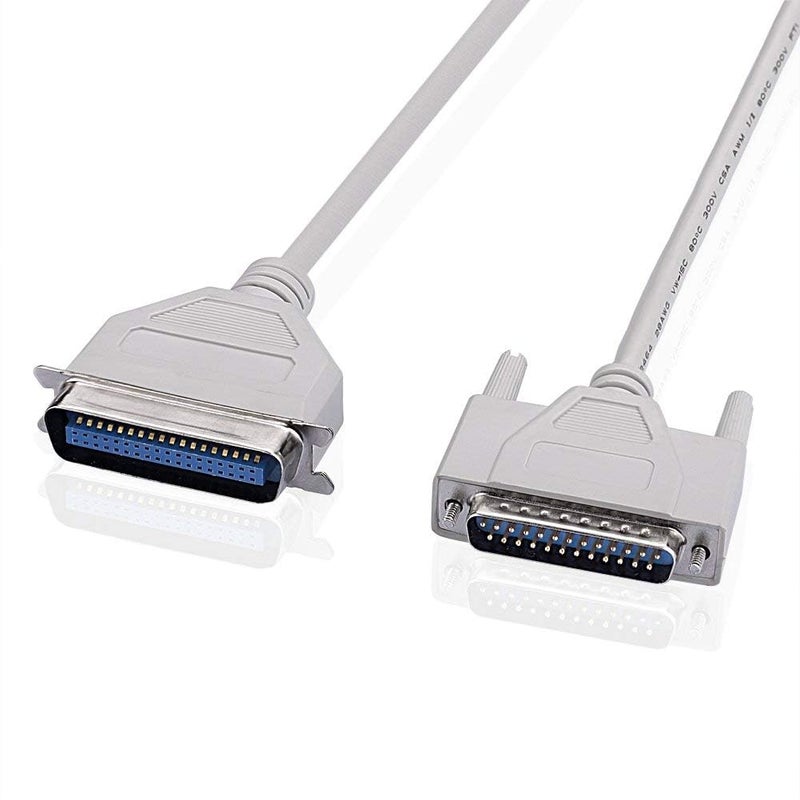 WiredCom DB25 Male to Centronics 36 Male Parallel Printer Cable IEEE1284 LPT Printer Cable Wire for Dot Matrix and Old Inkjets Printer (1.5 Meter) - Image 1