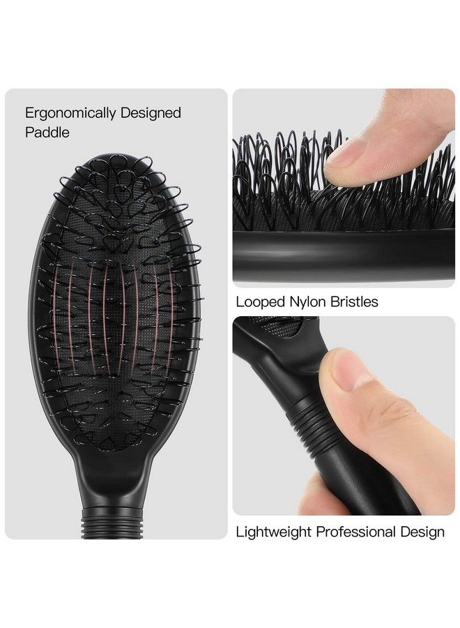 BOAO 2 Pieces Loop Wig Brush Hair Extension Brush Hair Pieces Toupees Weaves Brush For Brushing Styling Detangling Natural And Synthetic Hair Wig Brush Set  - Image 4
