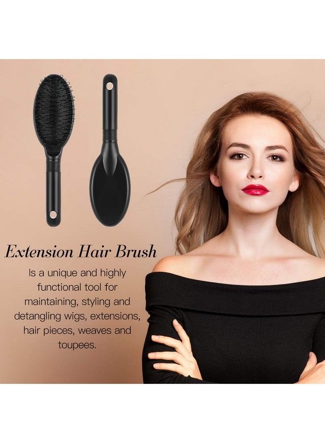 BOAO 2 Pieces Loop Wig Brush Hair Extension Brush Hair Pieces Toupees Weaves Brush For Brushing Styling Detangling Natural And Synthetic Hair Wig Brush Set  - Image 5
