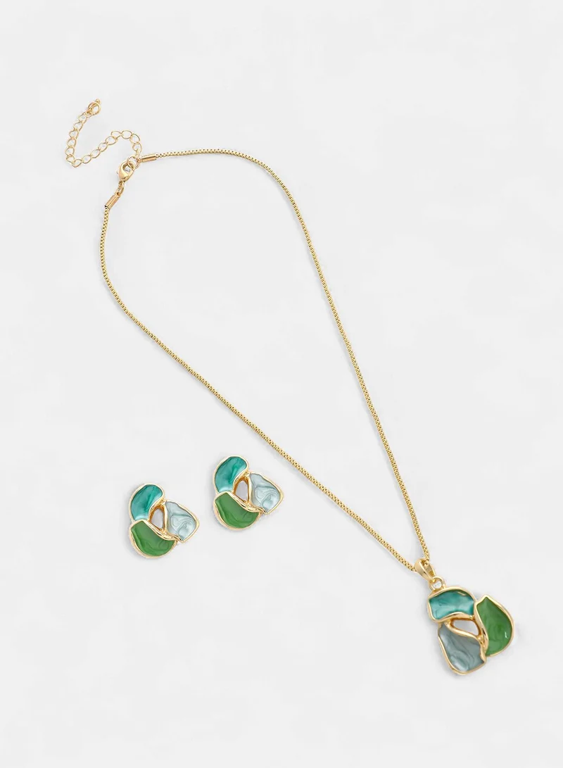 SOHI Abstract-Enamel Artificial Jewellery Set