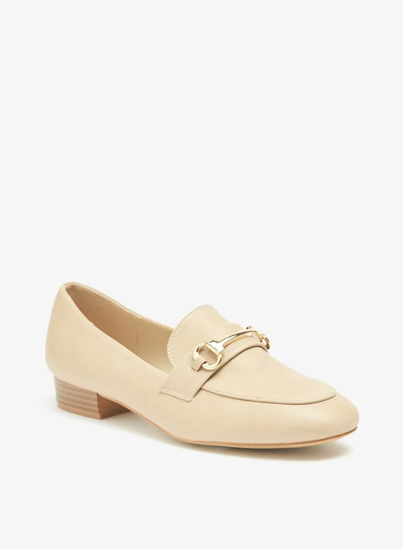 فلورا بيلا من شو إكسبرس Womens Embellished Slip-On Loafers with Block Heels