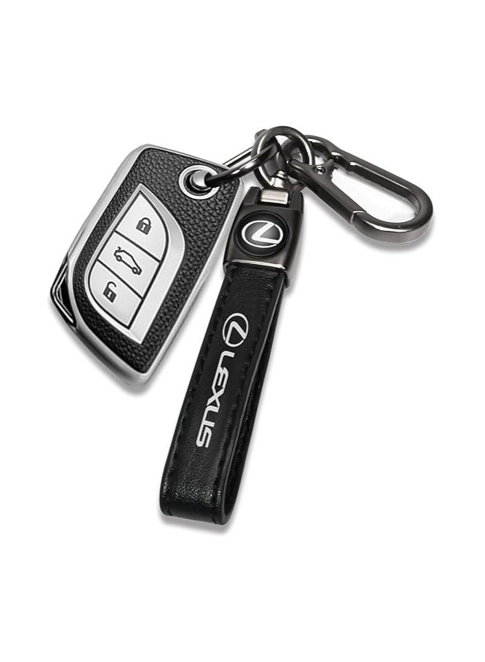 Generic 2 PCs Genuine Leather Car Keychain Key Ring for Toyota & Lexus – Premium Key Chain Accessories for Men, Women, Family Gift, Car Enthusiasts (Durable & Stylish) - Image 3
