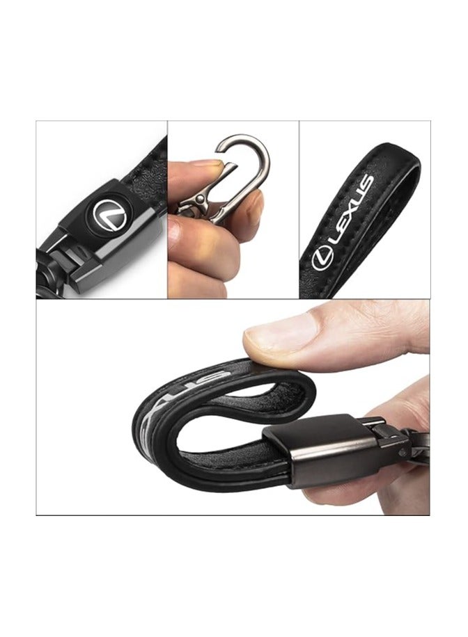Generic 2 PCs Genuine Leather Car Keychain Key Ring for Toyota & Lexus – Premium Key Chain Accessories for Men, Women, Family Gift, Car Enthusiasts (Durable & Stylish) - Image 5