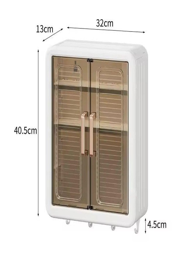 Runmay 3 Layer Self-Adhesive No-Drill Storage Cabinet for Kitchen/Organiser for Bathroom with Doors/Durable Space-Saving Storage/Wall-Mounted Cabinet/Kitchen Spice Rack (Pack of 1) - Image 2