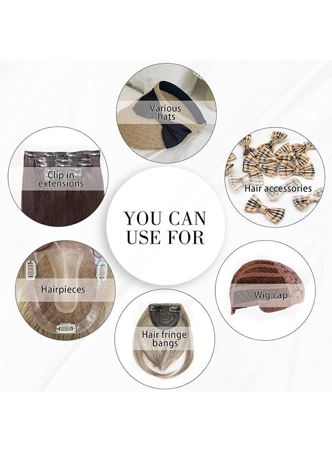 20 Pieces Hairpieces Snap Clips U Shape Wig Clips for Hair Extensions Making DIY Wig Accessories Set Tools(Black) - Image 5