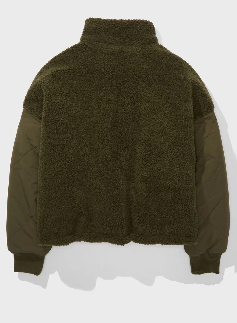 امريكان ايجل Striped Zip Detail Jacket