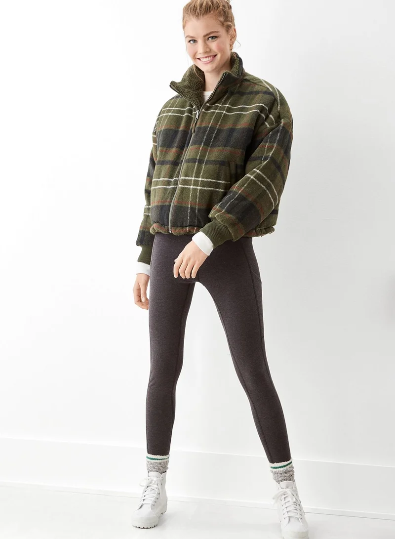 امريكان ايجل Striped Zip Detail Jacket