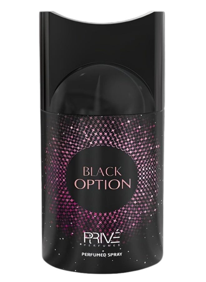 Black Option Perfumed Spray For Women 250ml