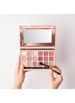 W7 W7 Socialite Pressed Pigment Palette - 18 Pink Nude Colors - Flawless Long-Lasting Glam Makeup  - Image 3