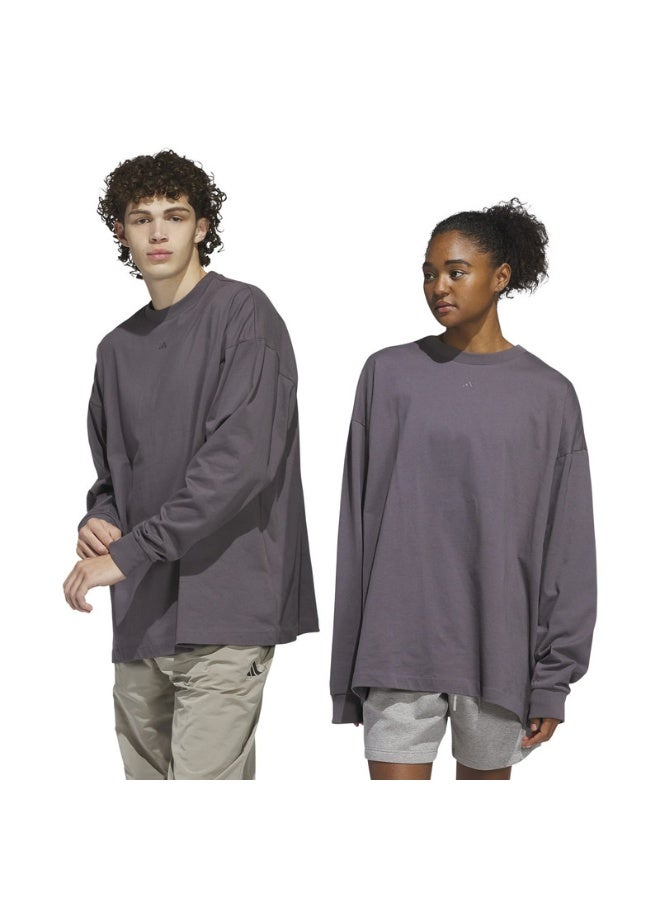 Adidas adidas ADI BB LS TEE Grey Originals Unisex T-SHIRTS  - Image 1