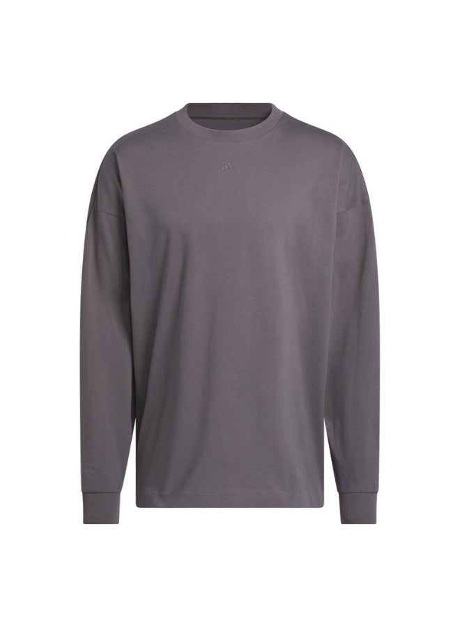 Adidas adidas ADI BB LS TEE Grey Originals Unisex T-SHIRTS  - Image 3