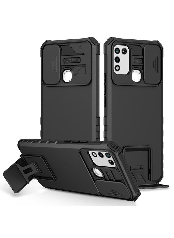 S-TOP Case For Infinix Hot 10 Play/11 Play Stereoscopic Holder Sliding Camshield Phone Case - Image 1