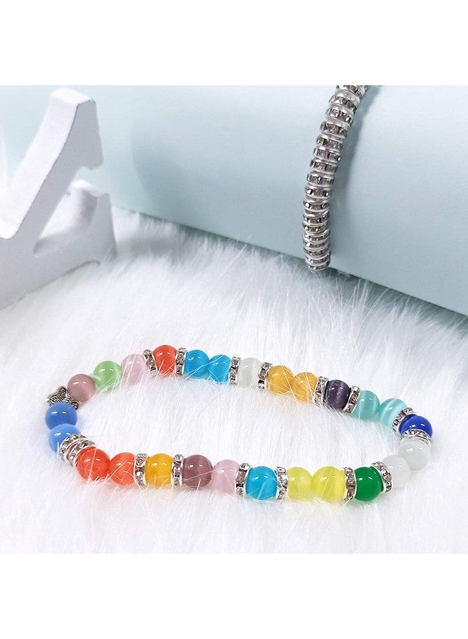 yuntop 200Pcs Rondelle Spacer Beads Bright Silver Crystal Rondelle Spacer Beads For Jewelry Making (8Mm Silver Plated) - Image 4
