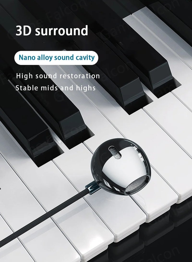 ارواق سماعات أذن سلكية، سماعات رأس هاي فاي باس ستيريو للألعاب، سماعات رأس سلكية خفيفة الوزن بدون استخدام اليدين، سماعات صوت متينة ومحمولة وواضحة مع ميكروفون مدمج، (قطعة واحدة، النوع C أبيض) - Image 4