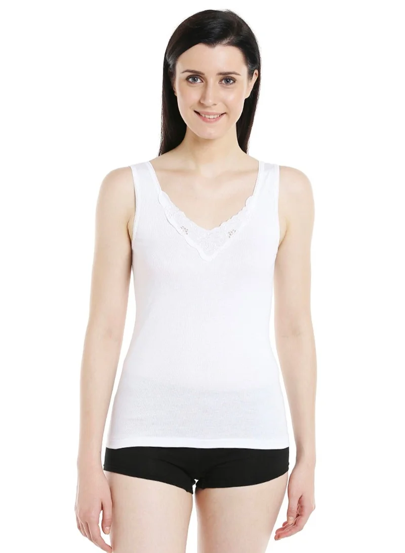 BYC WOMEN'S COTTON VEST (PACK OF 3) - WHITE