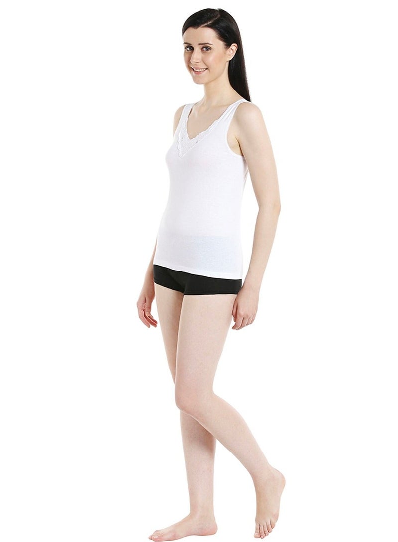 بي واي سي صدرية قطنية نسائية (عبوة من 3 قطع) - أبيض - Image 4