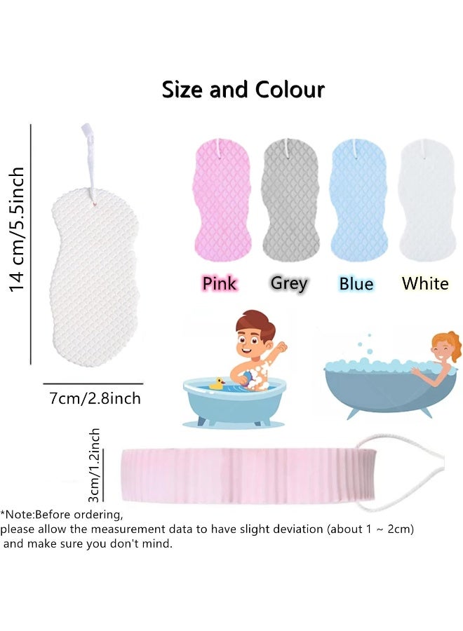 قطعة واحدة من إسفنجة الاستحمام الفائقة النعومة، إسفنجة استحمام ناعمة للجسم، مقشر سبا لإزالة الجلد الميت، إسفنجات استحمام ثلاثية الأبعاد للاستحمام، إسفنجة استحمام قابلة لإعادة الاستخدام للبالغين والأطفال (رمادي) - Image 2