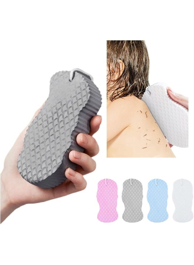 قطعة واحدة من إسفنجة الاستحمام الفائقة النعومة، إسفنجة استحمام ناعمة للجسم، مقشر سبا لإزالة الجلد الميت، إسفنجات استحمام ثلاثية الأبعاد للاستحمام، إسفنجة استحمام قابلة لإعادة الاستخدام للبالغين والأطفال (رمادي) - Image 1