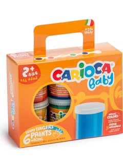 carioca Washable Finger Paint 6 Colors x 80 gr  - Image 1