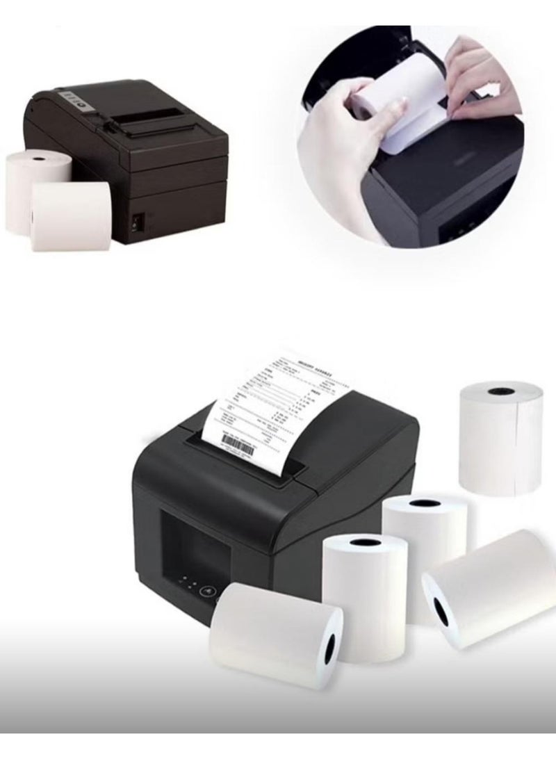 Premium POS Thermal Paper Roll 80mm x 80mm Pack 4 Pieces - Image 3