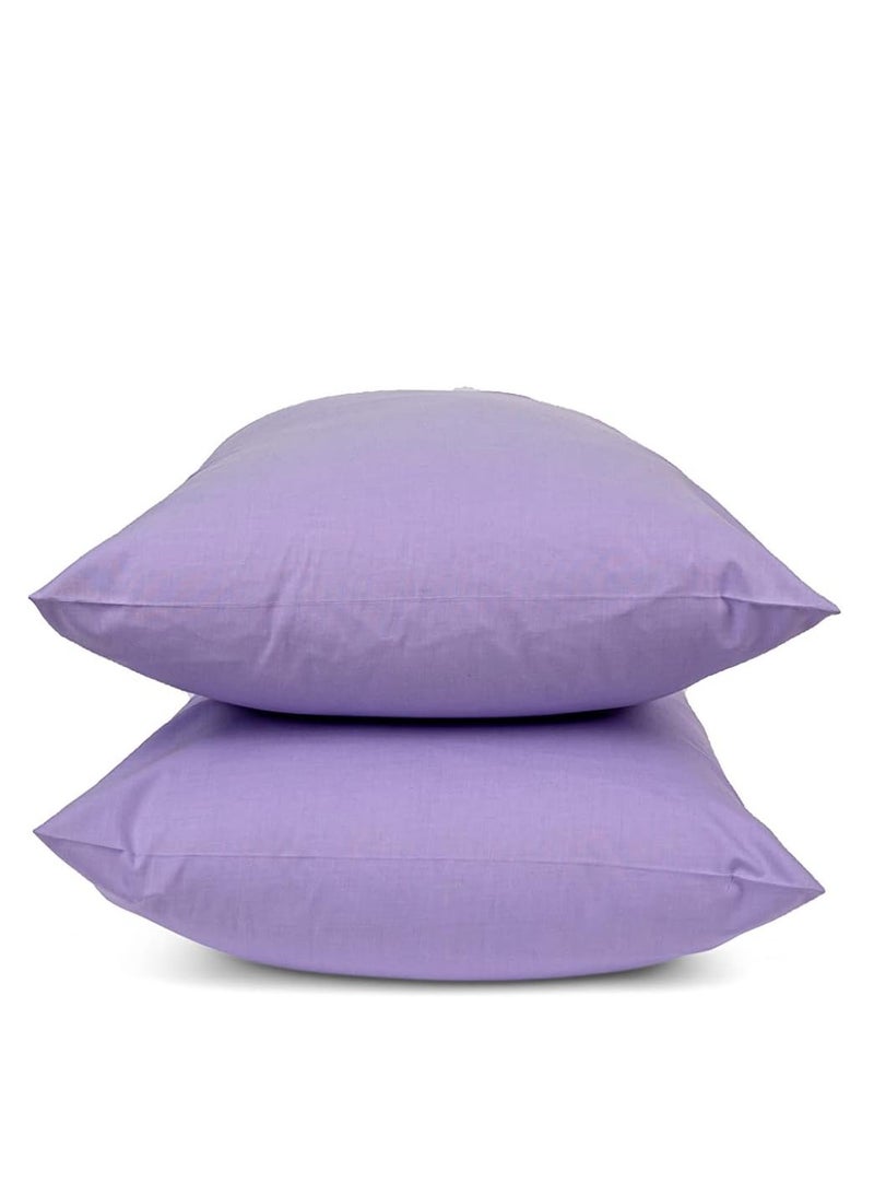 Cotton linen pillowcase set, size 50*70 cm, lavender  - Image 3