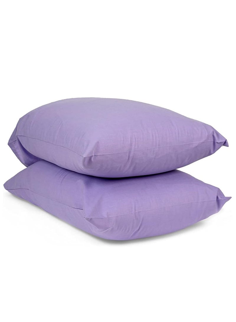 Cotton linen pillowcase set, size 50*70 cm, lavender  - Image 2