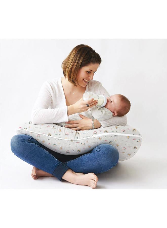 ماماز جيفت وسادة ماماز جفت متعددة الاسترخاء ٣ في ١ - وسادة مريحة للأمهات والرضاعة والرضع مع حزام قابل للتعديل | وسادة دعم كاملة للجسم أثناء الحمل - Image 4