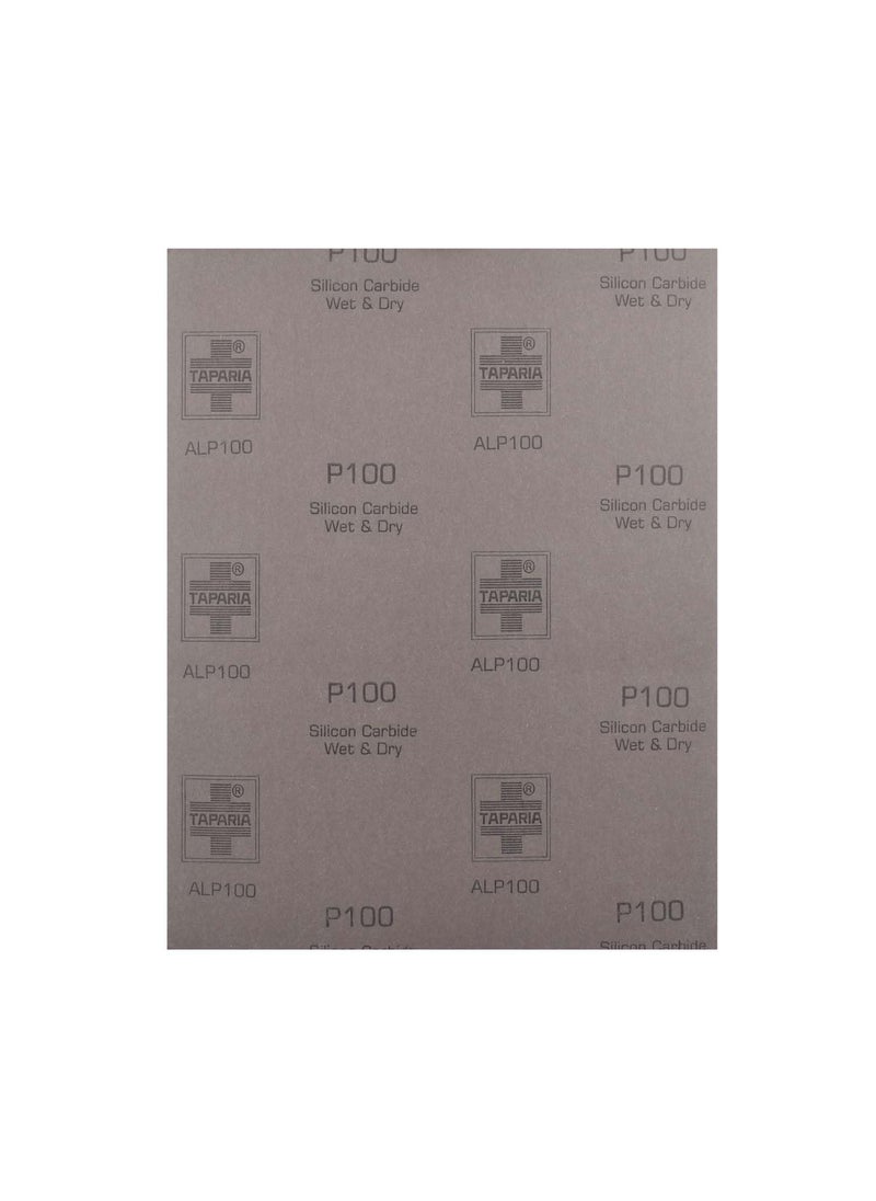 Taparia Taparia 9 X 11 Silicon Carbide Wet Or Dry Emery Sheet Grit 100 Pack Of 10 Alp 100  - Image 3
