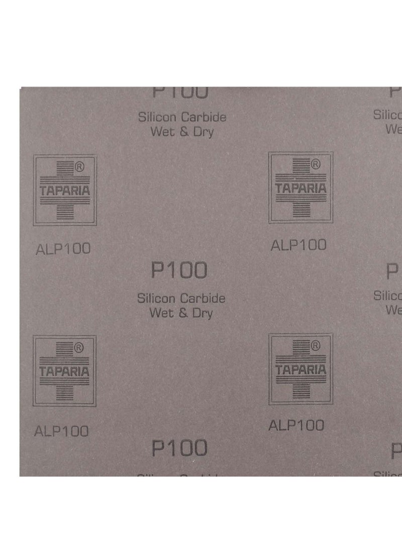 Taparia Taparia 9 X 11 Silicon Carbide Wet Or Dry Emery Sheet Grit 100 Pack Of 10 Alp 100  - Image 5