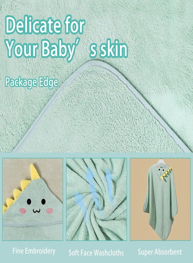 Febvao 2 Pcs Baby Hooded Towels,31 x 31 in Baby Washcloths, Infant Super Soft Baby Bath Towels with Hood for Toddlers1-3,Highly Absorbent Viscose Hooded Towel for Boys, Girls, Newborn Essentials - Image 4