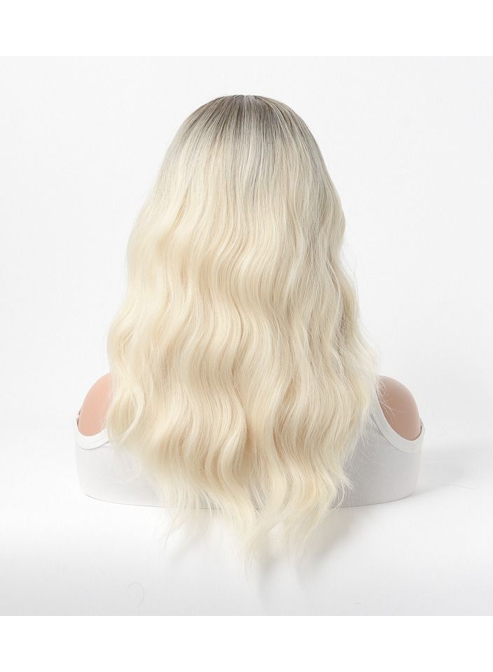 إستيل استيل شعر مستعار نسائي طويل مجعد شعر كبير مموج متوسط ​​طويل كامل أغطية الرأس الذهبي الأشقر الفاتح 2 - Image 4
