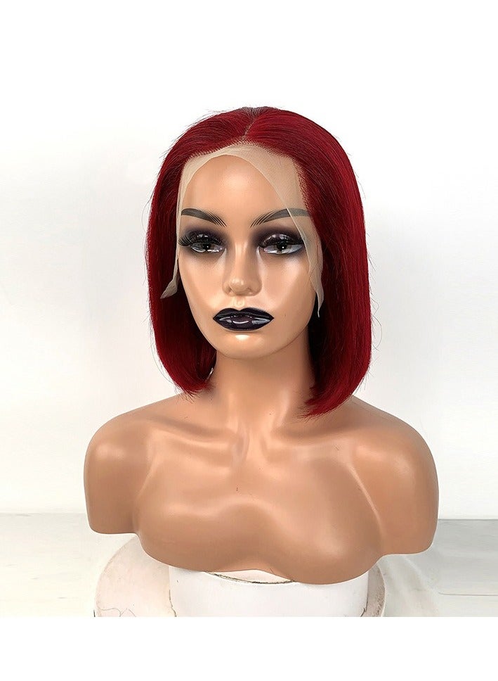 إستيل شعر مستعار قصير بوب شعر بشري 13x4 باروكة دانتيل أمامي للنساء ذوات البشرة السمراء باروكات بدون صمغ شعر بشري لون مقطوع مسبقًا رقم 5 - Image 3