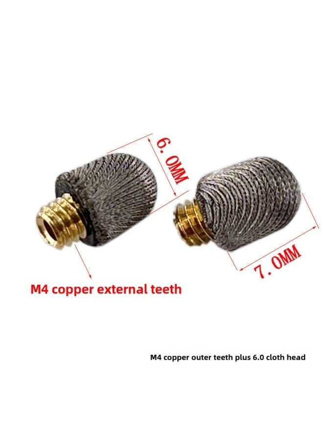 Passive Stylus Silicone Pen Head Conductive Touch Screen Touch Capacitive Pen Universal Rubber Pen Head Manufacturer In Stock-Color:M4 Copper Outer Teeth Plus 6.0 Cloth Head - Image 1