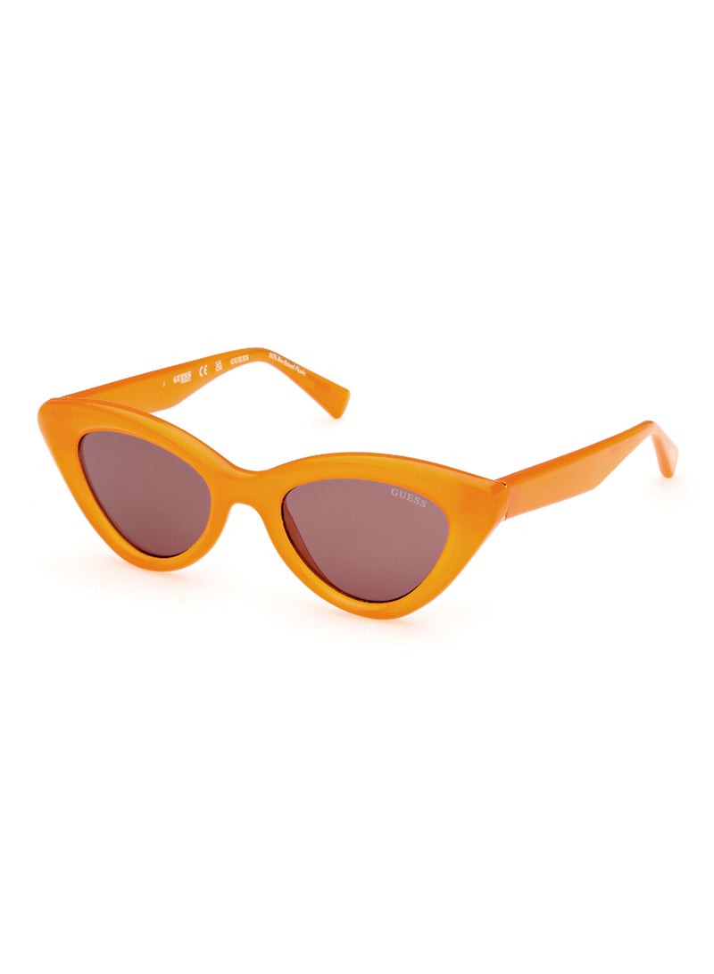 GUESS Unisex UV Protection Cat Eye Shape Plastic Sunglasses GU0013744E50 - Lens Size: 50 Mm - Orange - Image 1