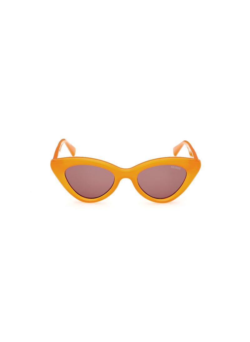 GUESS Unisex UV Protection Cat Eye Shape Plastic Sunglasses GU0013744E50 - Lens Size: 50 Mm - Orange - Image 2
